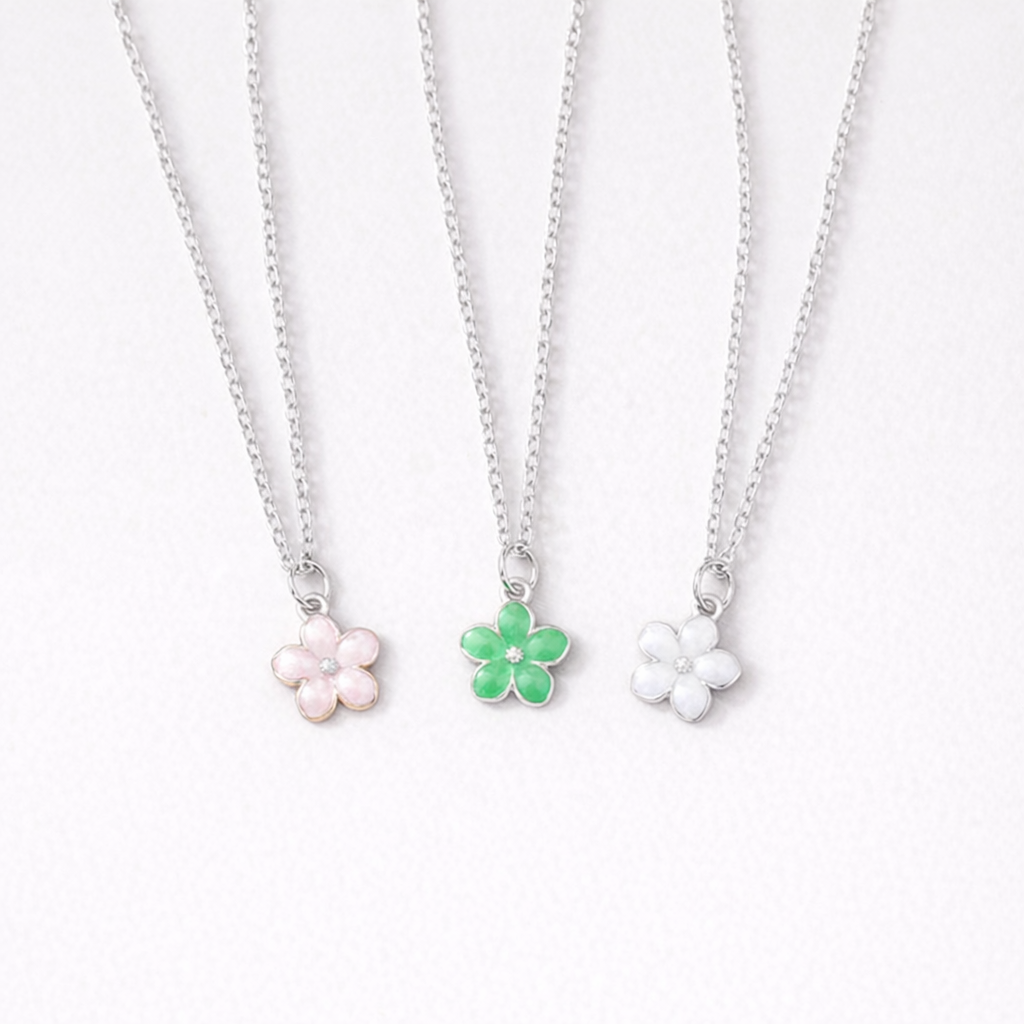 Blossom necklace (stainless steel)