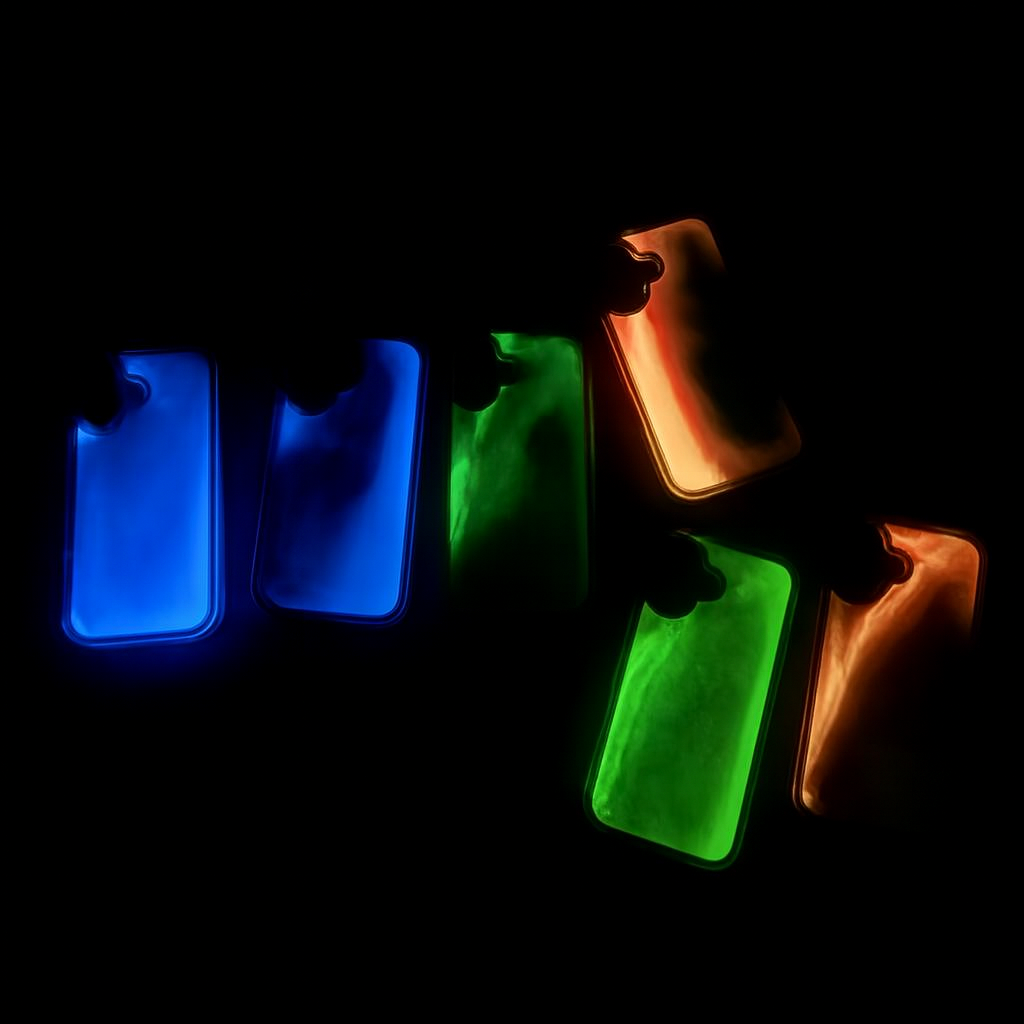 Fluid glow in the dark phone case
