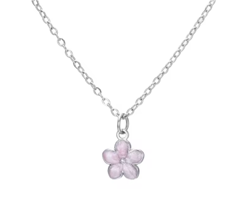 Blossom necklace (stainless steel)